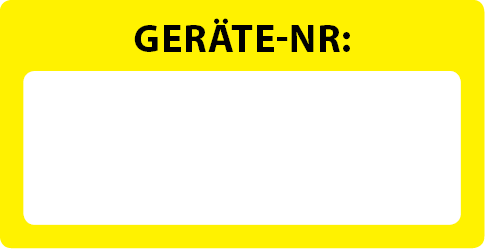 Geräte-Nr: Aufkleber rechteckig 40 x 20 mm