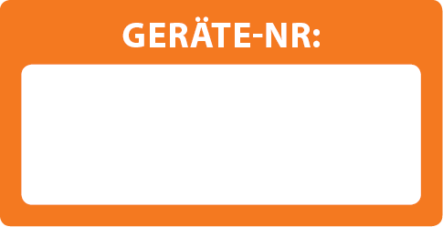 Geräte-Nr: Aufkleber rechteckig 40 x 20 mm