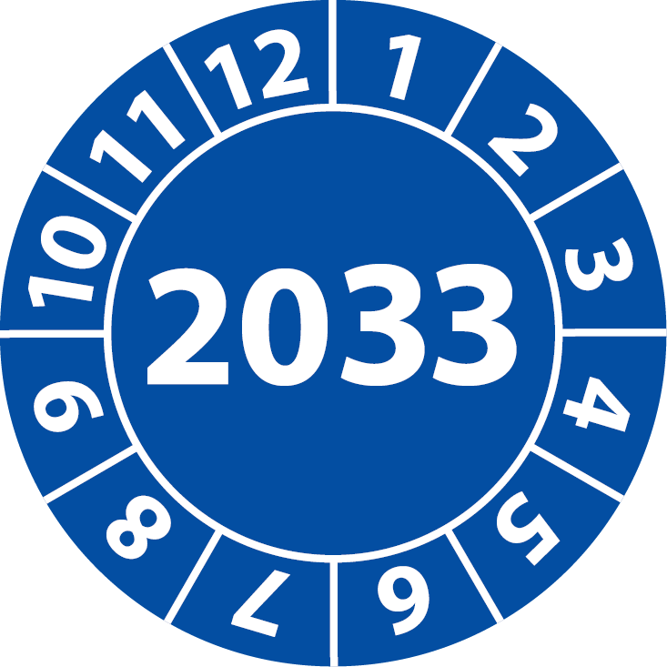 Jahresprüfplaketten 2033