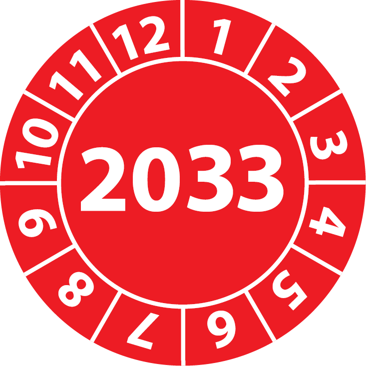 Jahresprüfplaketten 2033
