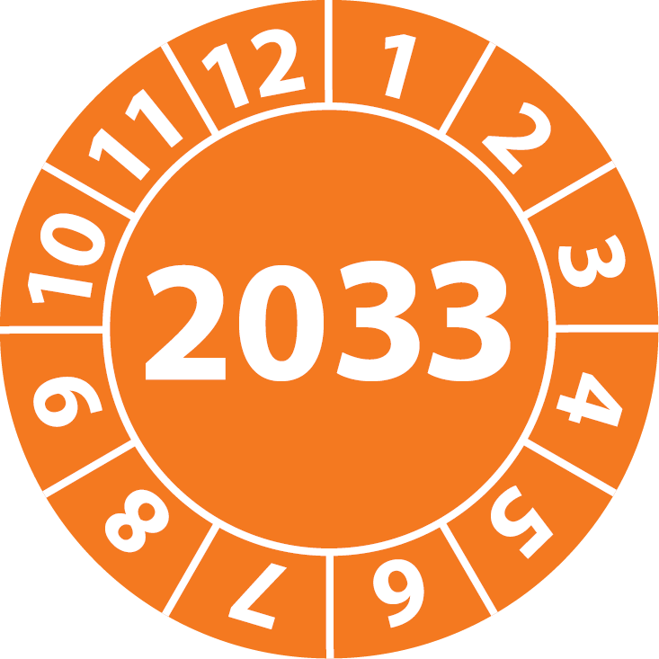 Jahresprüfplaketten 2033