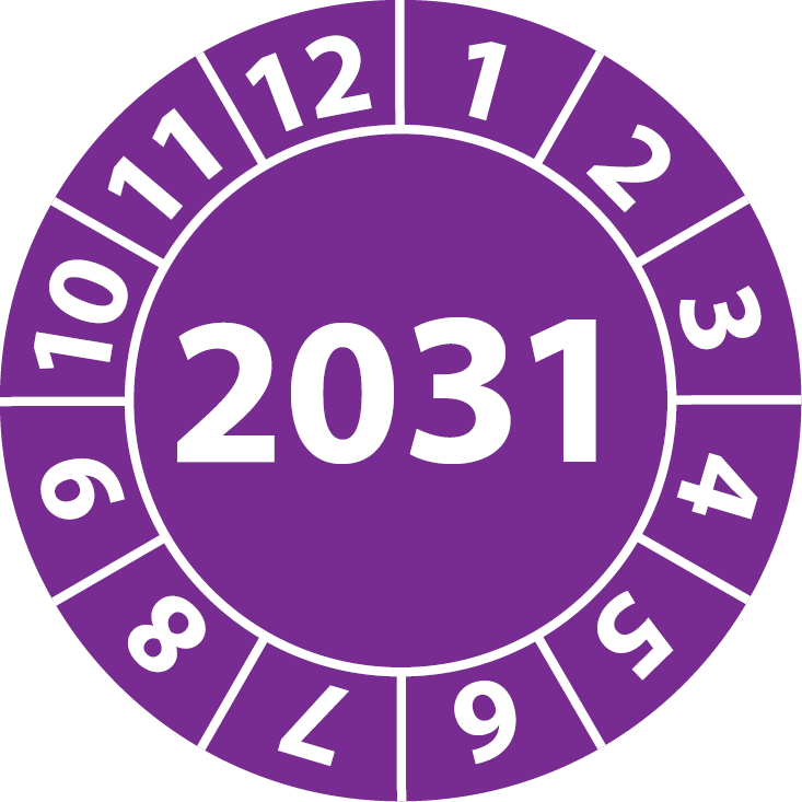 Jahresprüfplaketten 2031