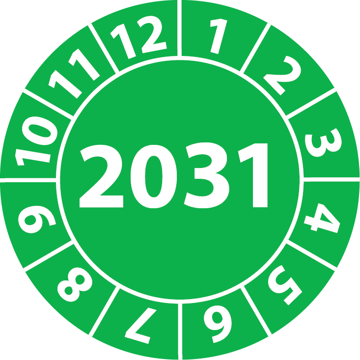Jahresprüfplaketten 2031