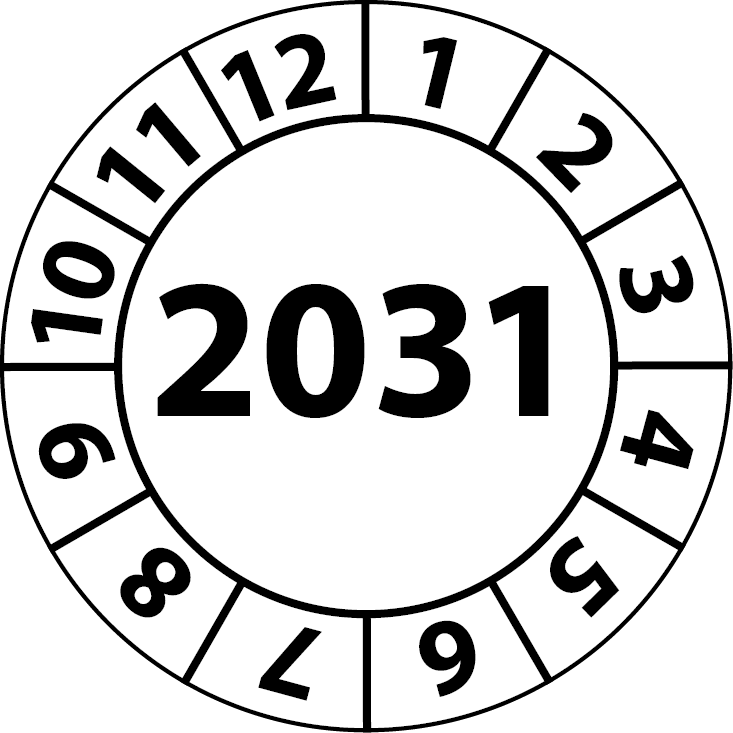 Jahresprüfplaketten 2031