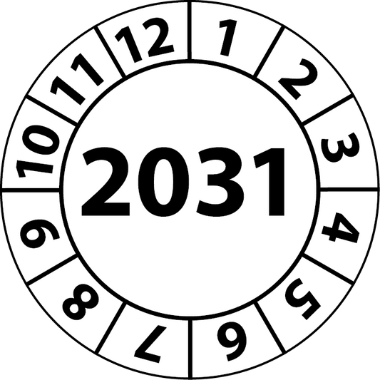 Jahresprüfplaketten 2031