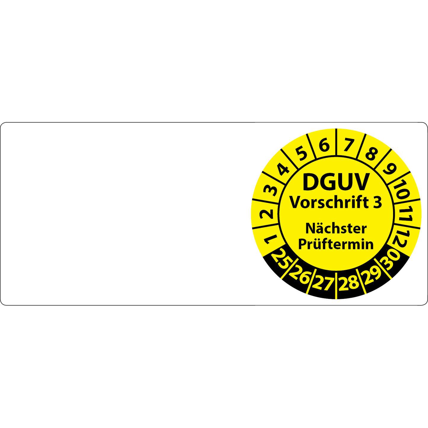 Kabelprüfplakette DGUV Vorschrift 3 Kabelplakette DGUV-V3