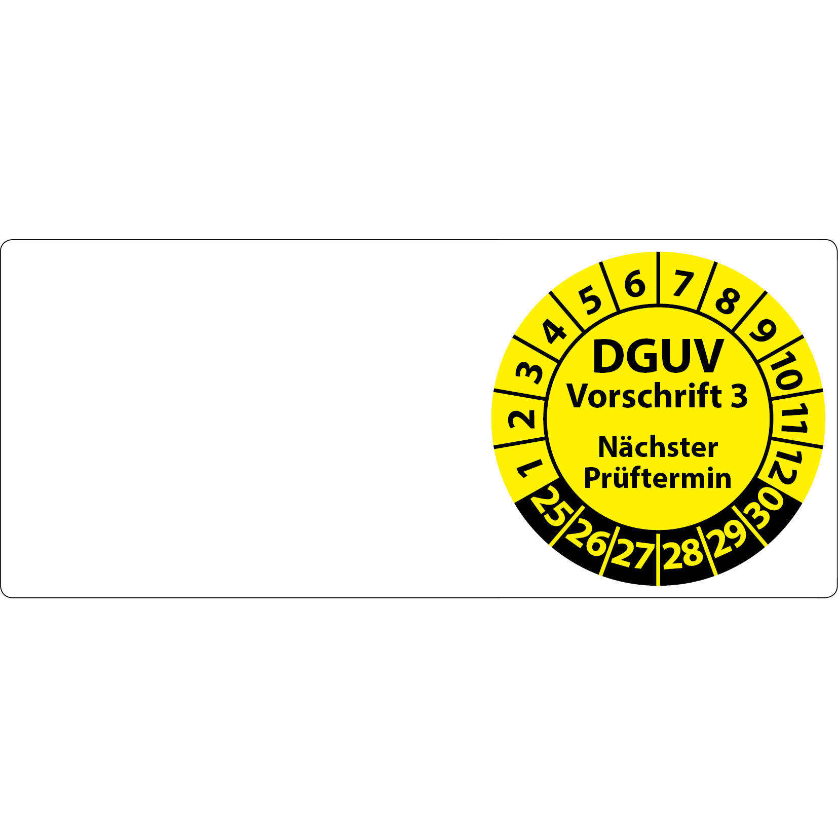 Kabelprüfplakette DGUV Vorschrift 3 Kabelplakette DGUV-V3