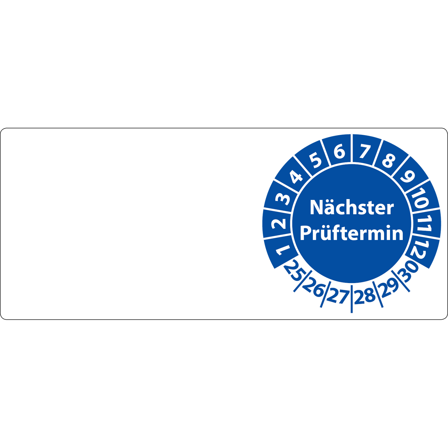 Kabelprüfplaketten Nächster Prüftermin 70 x 30 mm