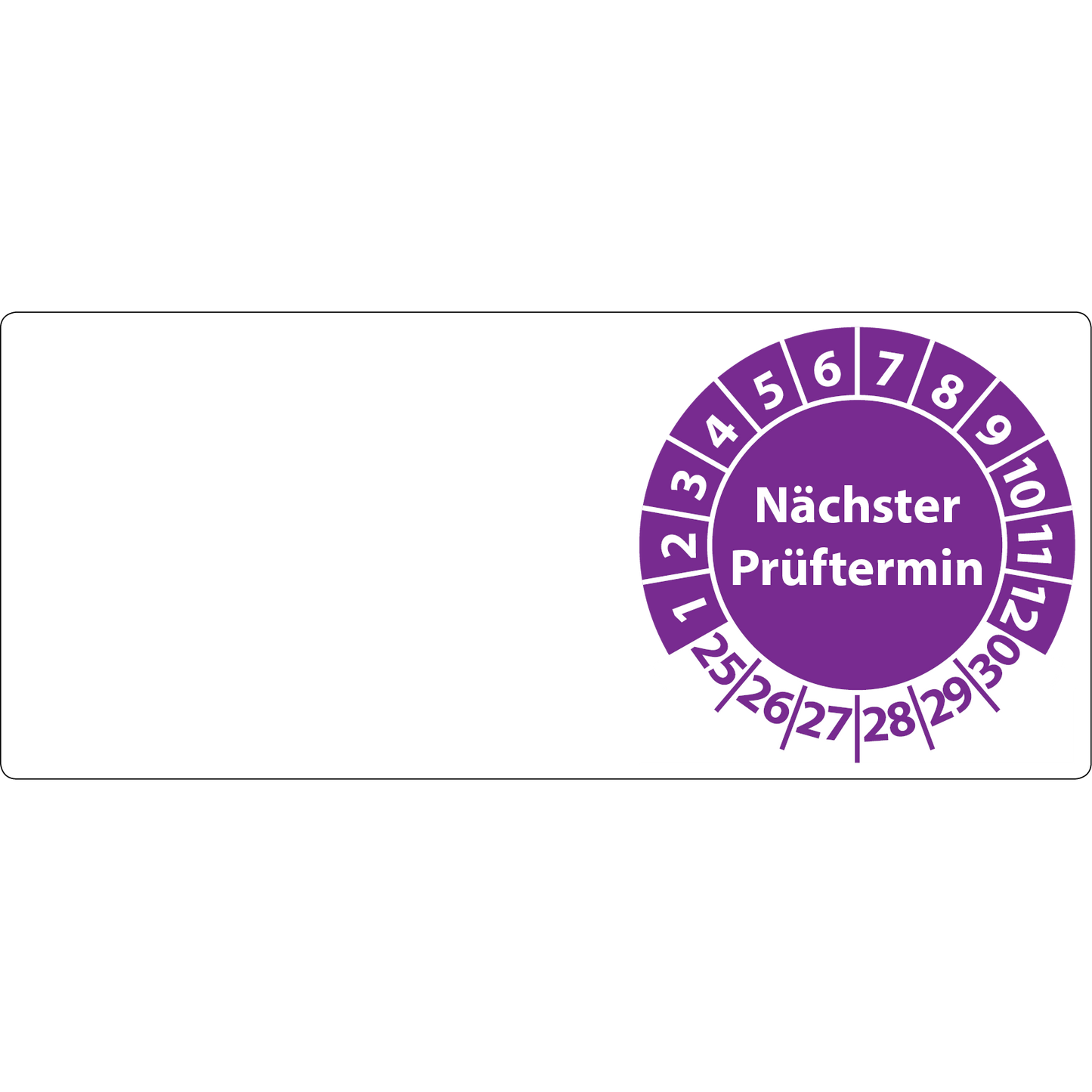 Kabelprüfplaketten Nächster Prüftermin 70 x 30 mm