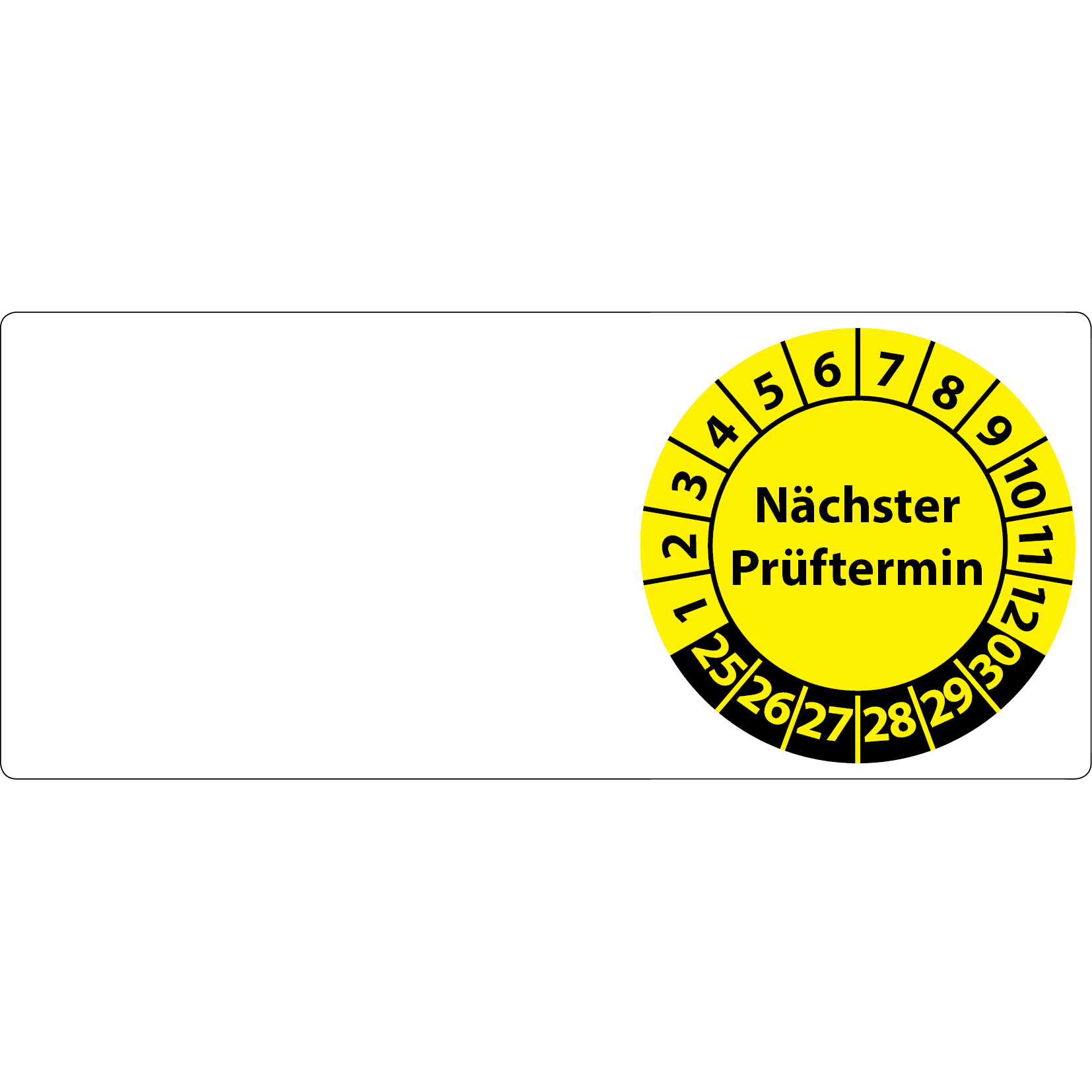 Kabelprüfplakette Nächster Prüftermin Kabelplakette