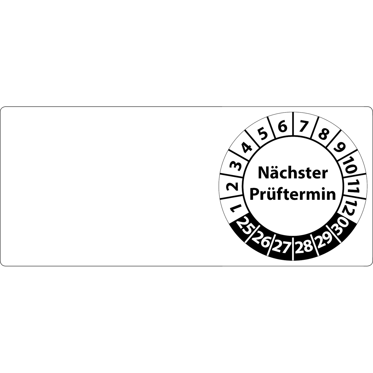 Kabelprüfplaketten Nächster Prüftermin 70 x 30 mm