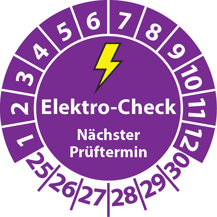 Prüfplaketten Elektro-Check