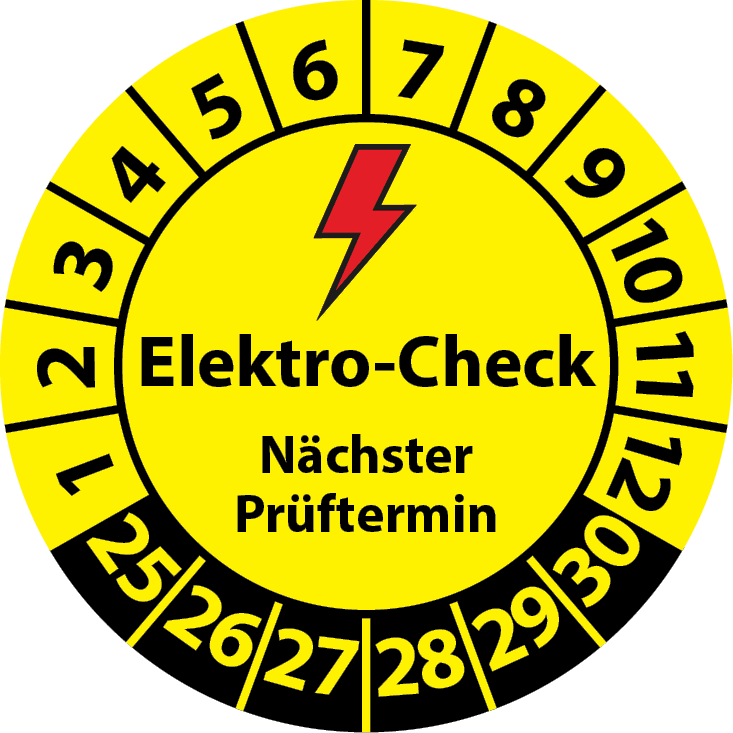 E-Check Aufkleber Prüfplakette Elektro-Check