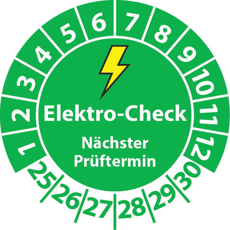 Prüfplaketten Elektro-Check