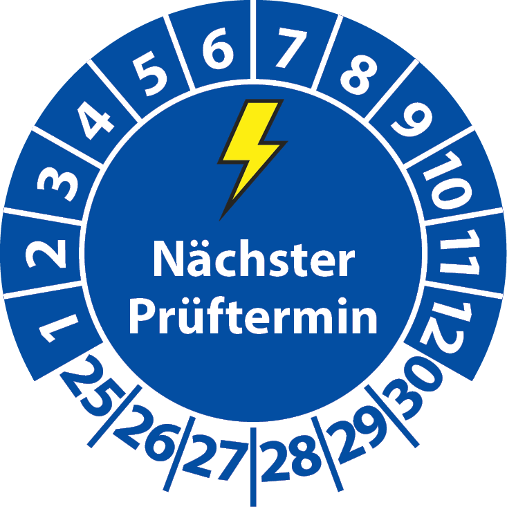 Prüfplaketten Elektro Nächster Prüftermin