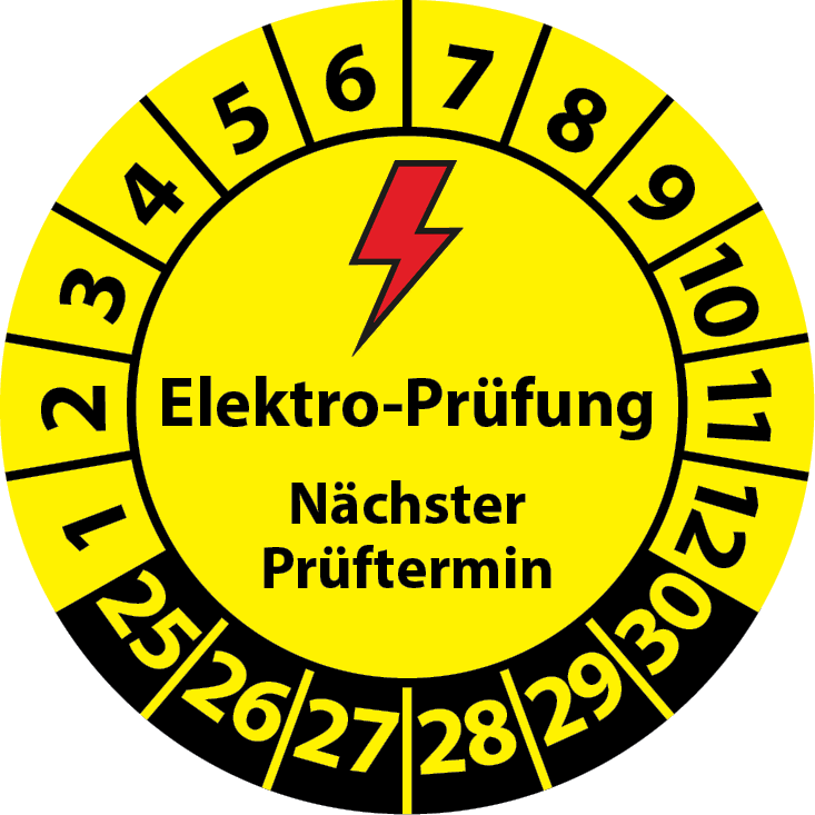 Prüfplakette Elektro-Prüfung