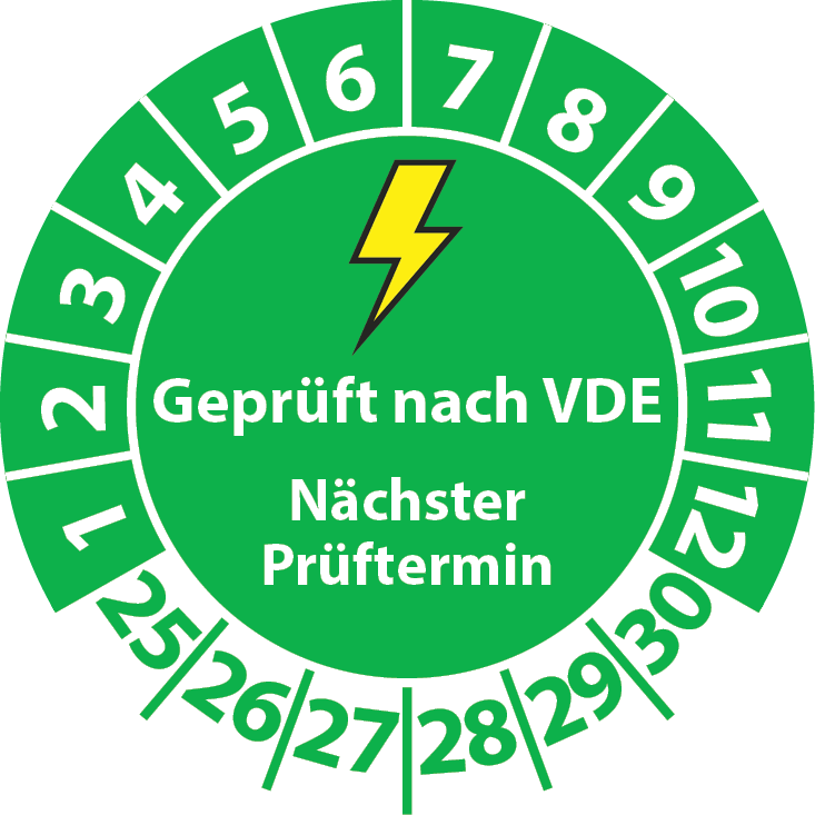Prüfplaketten Geprüft nach VDE
