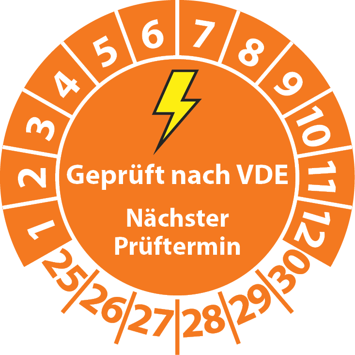 Prüfplaketten Geprüft nach VDE