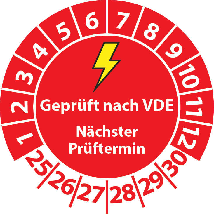 Prüfplaketten Geprüft nach VDE
