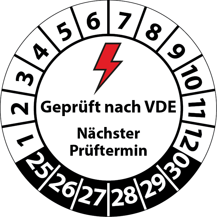 Prüfplaketten Geprüft nach VDE