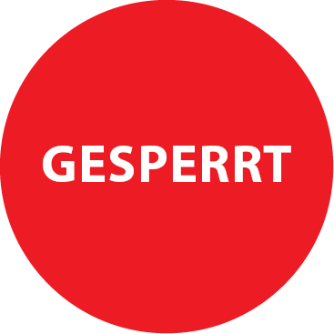 Aufkleber Gesperrt