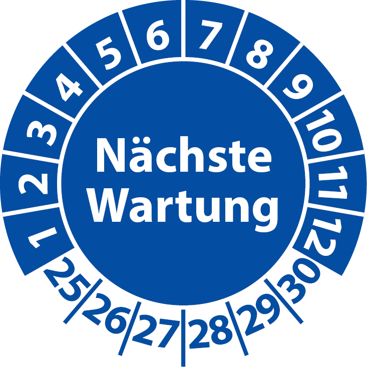 Prüfplakette Nächste Wartung Aufkleber