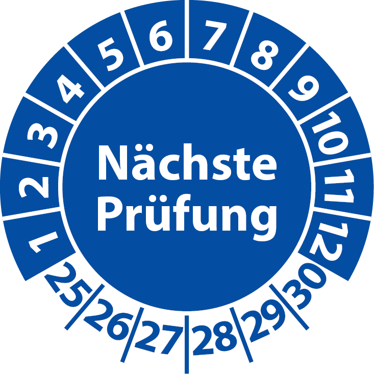 Prüfplaketten Nächste Prüfung
