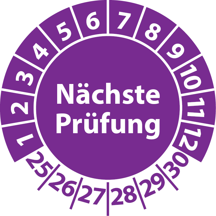 Prüfplaketten Nächste Prüfung