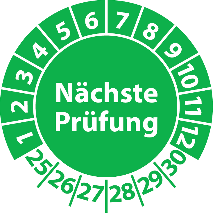 Prüfplaketten Nächste Prüfung
