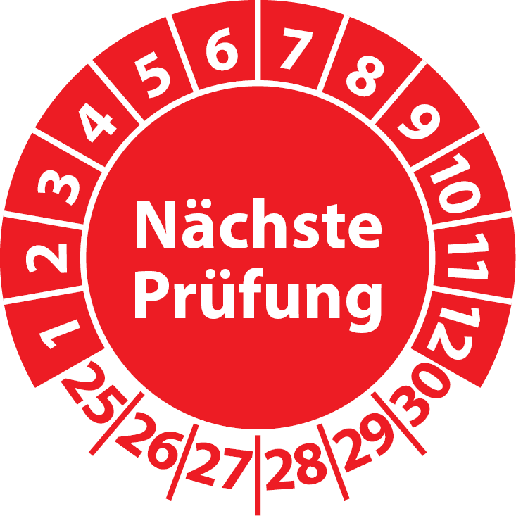 Prüfplaketten Nächste Prüfung