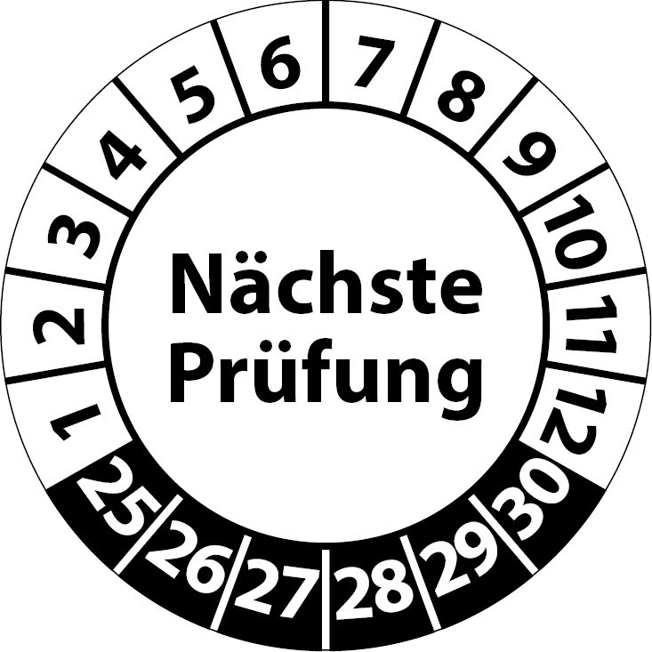Prüfplaketten Nächste Prüfung