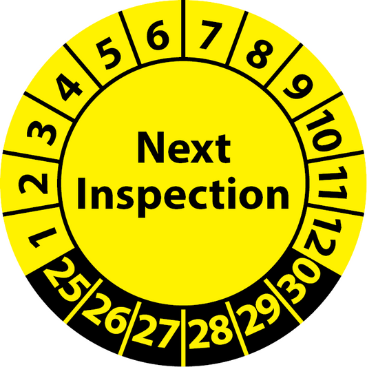 Prüfplaketten Next Inspection / Inspection-Sticker english