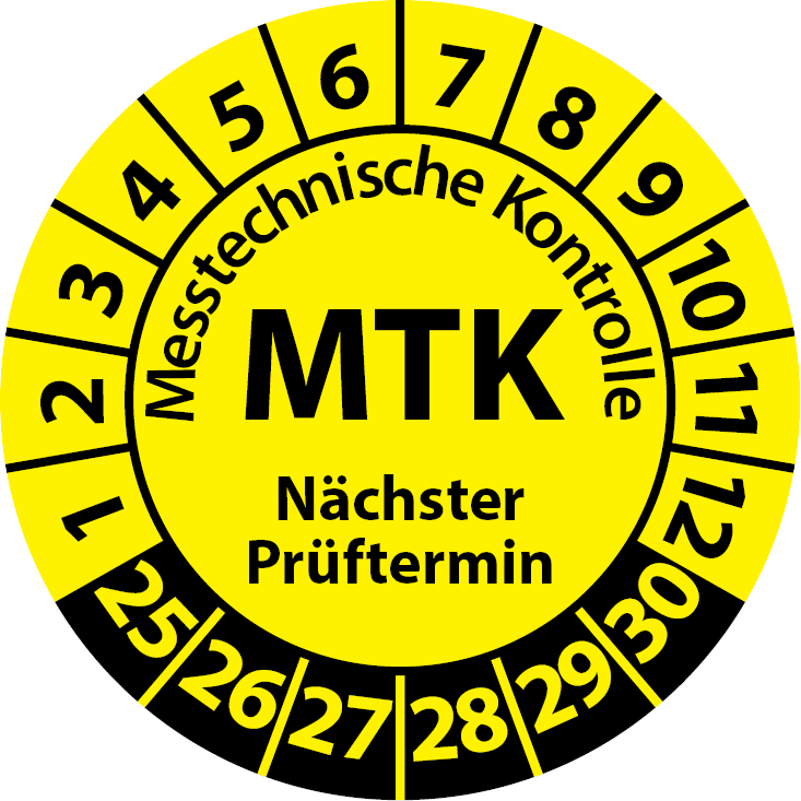 Prüfplaketten MTK