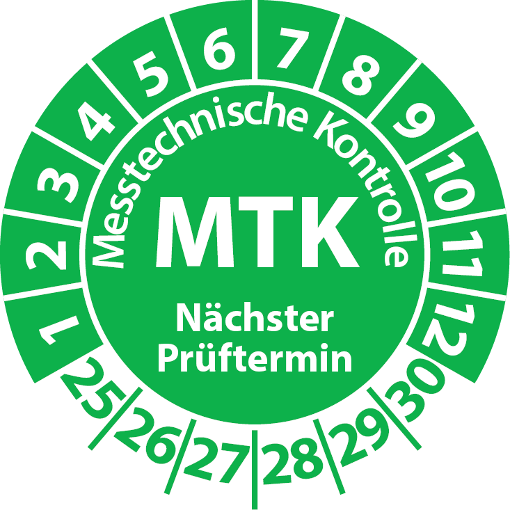 Prüfplaketten MTK