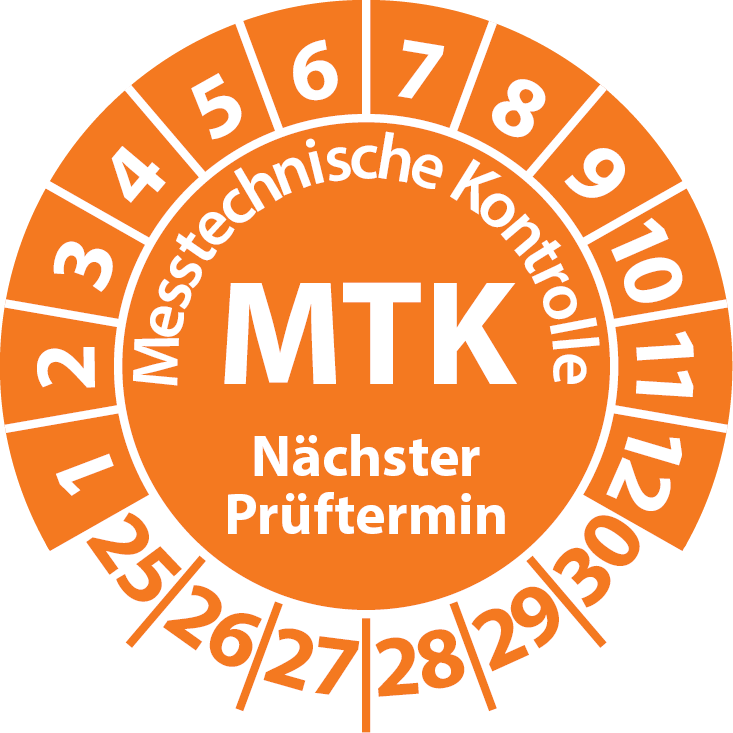 Prüfplaketten MTK