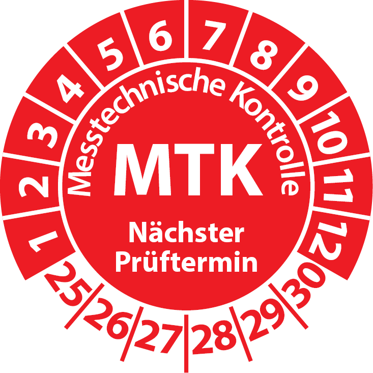 Prüfplakette MTK