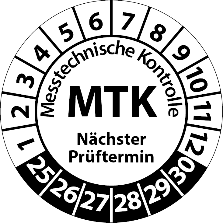 Prüfplaketten MTK