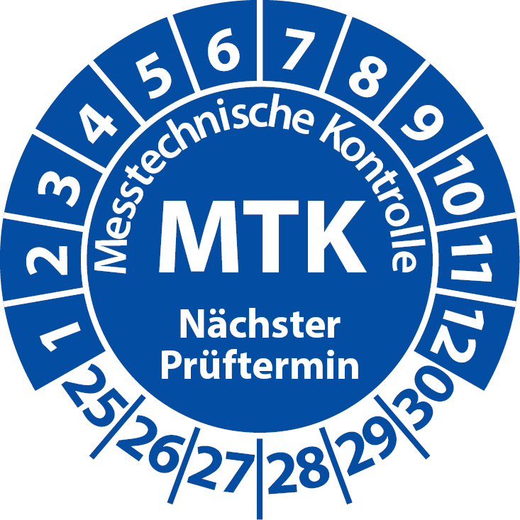 Prüfplaketten MTK