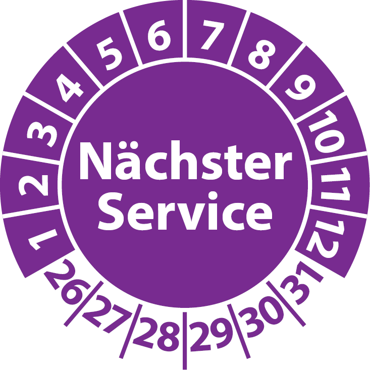 Prüfplaketten Nächster Service