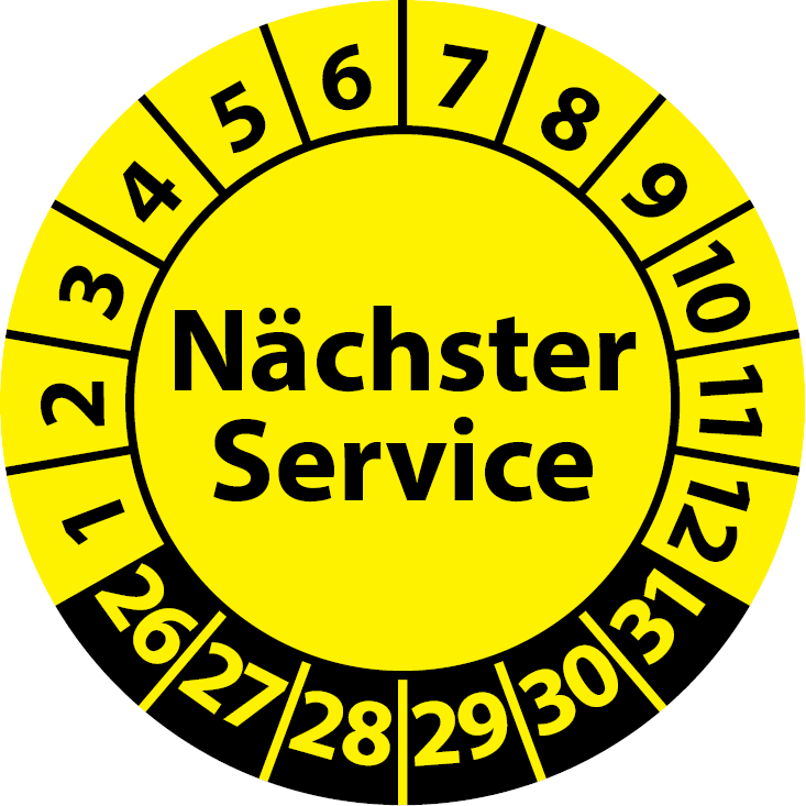Prüfplaketten Nächster Service