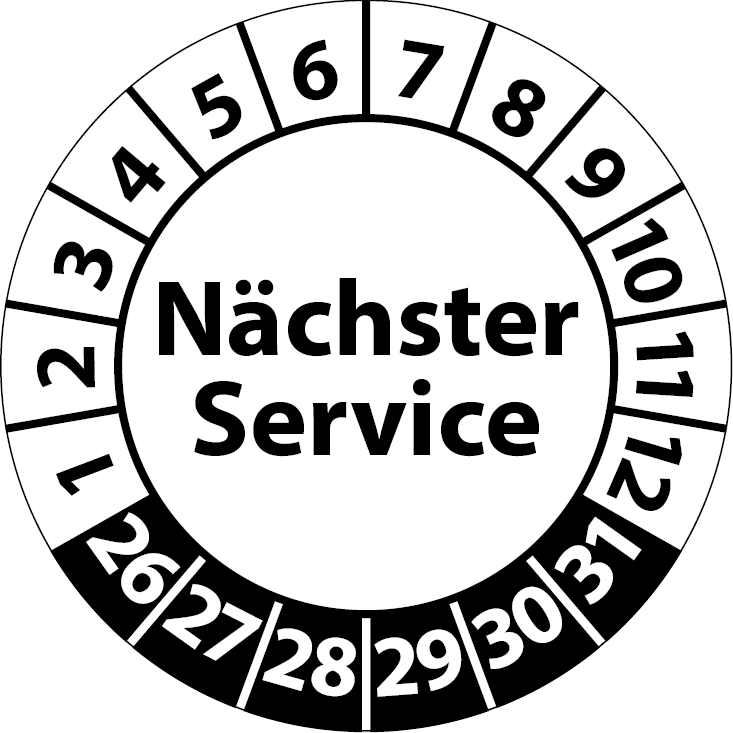 Prüfplaketten Nächster Service