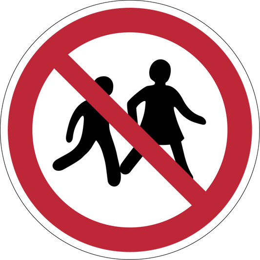 Verbotszeichen Aufkleber P036 Kein Zutritt für Kinder