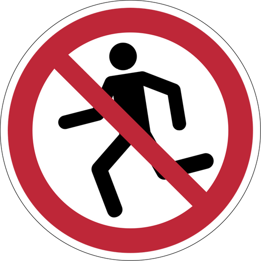 Verbotszeichen Aufkleber P048 Laufen verboten