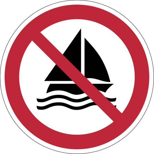 Verbotszeichen Aufkleber P053 Segeln verboten