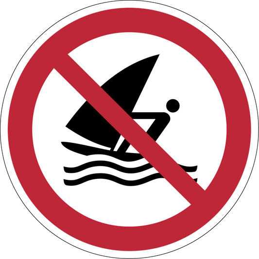 Verbotszeichen Aufkleber P054 Windsurfen verboten