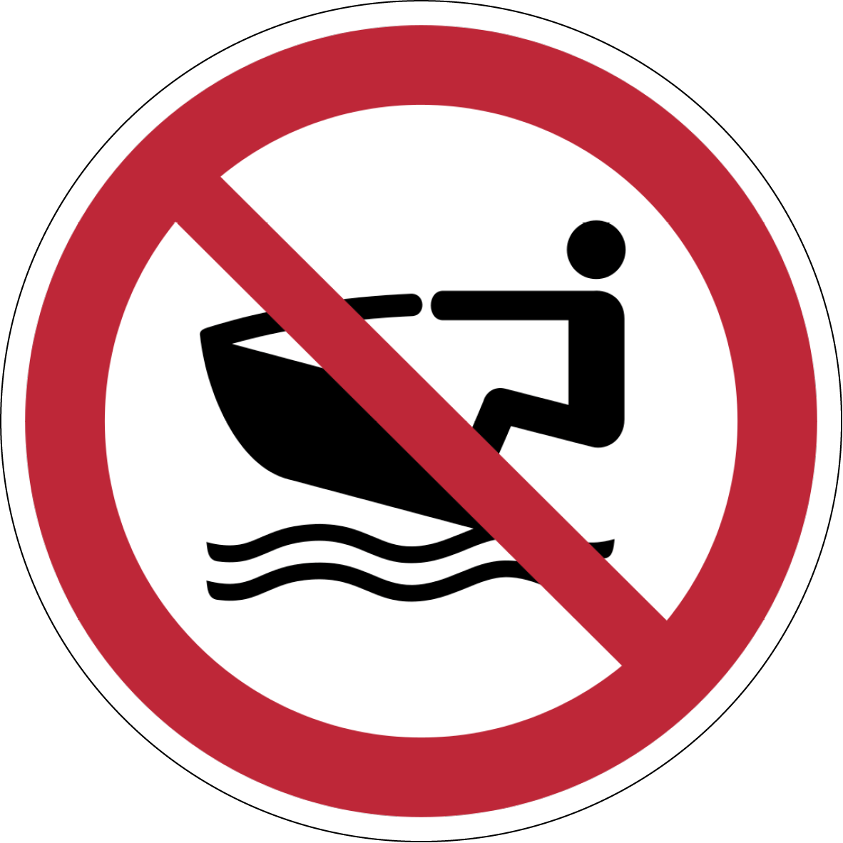 Verbotszeichen Aufkleber P057 Jet-Ski verboten