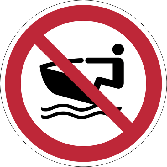 Verbotszeichen Aufkleber P057 Jet-Ski verboten