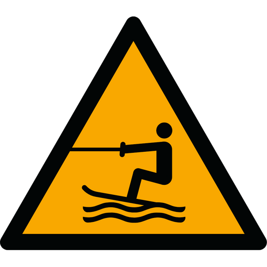 Warnzeichen W045 Warnung vor Wasserski-Bereich