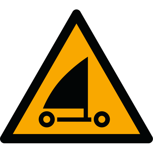 Warnzeichen W059 Warnung vor Strandseglern