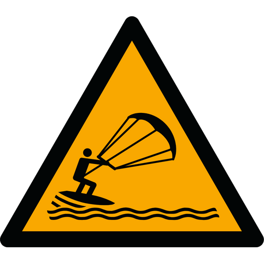 Warnzeichen W062 Warnung vor Kitesurfern